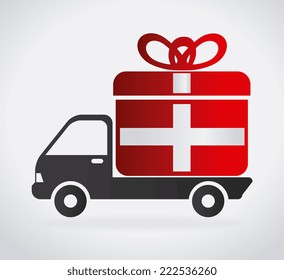 Delivery design over white background, vector illustration 