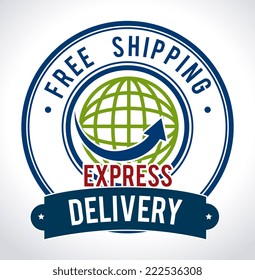 Delivery design over white background, vector illustration 