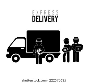 Delivery design over white background, vector illustration