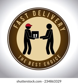 Delivery design over white background, vector illustration