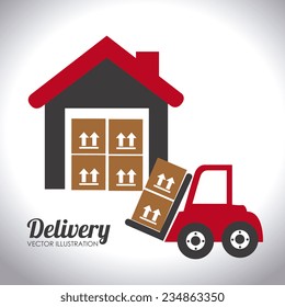Delivery design over white background, vector illustration
