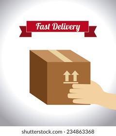 Delivery design over white background, vector illustration