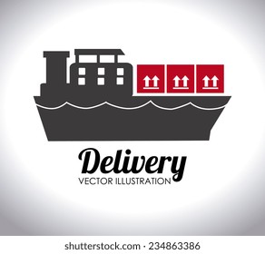Delivery design over white background, vector illustration