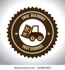 Delivery design over white background, vector illustration