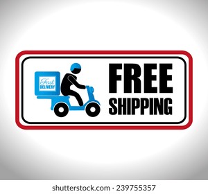 Delivery design over white background, vector illustration.