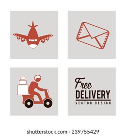 Delivery design over white background, vector illustration.