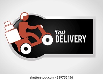 Delivery design over white background, vector illustration.