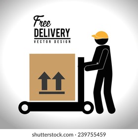 Delivery design over white background, vector illustration.