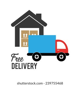 Delivery design over white background, vector illustration.