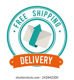 Delivery design over white background, vector illustration.