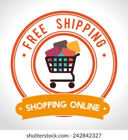 Delivery design over white background, vector illustration.