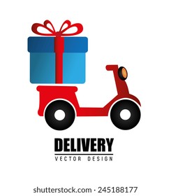 Delivery design over white background, vector illustration.