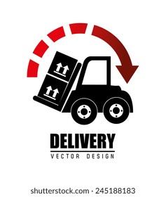Delivery design over white background, vector illustration.