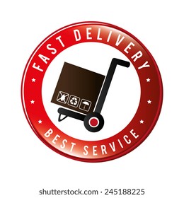 Delivery design over white background, vector illustration.