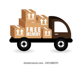 Delivery design over white background, vector illustration.