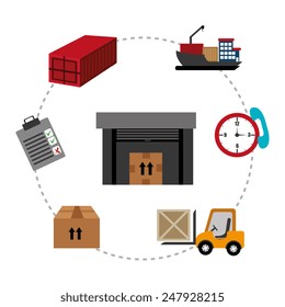 Delivery design over white background, vector illustration.