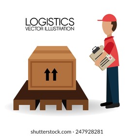 Delivery design over white background, vector illustration.