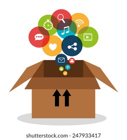 Delivery design over white background, vector illustration.