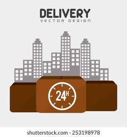 Delivery design over white background, vector illustration.