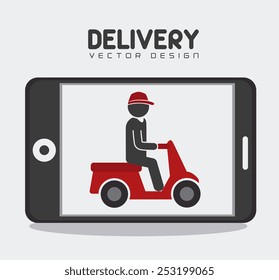 Delivery design over white background, vector illustration.