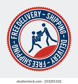 Delivery design over white background, vector illustration.