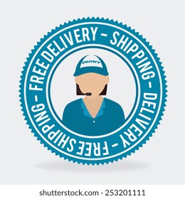 Delivery design over white background, vector illustration.