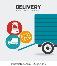 Delivery design over white background, vector illustration.