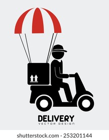 Delivery design over white background, vector illustration.