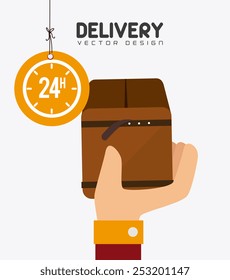 Delivery design over white background, vector illustration.