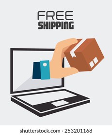 Delivery design over white background, vector illustration.