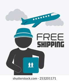 Delivery design over white background, vector illustration.