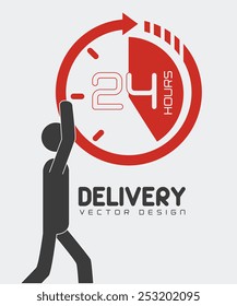 Delivery design over white background, vector illustration.
