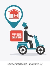 Delivery design over white background, vector illustration.