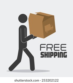 Delivery design over white background, vector illustration.