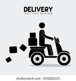 Delivery design over white background, vector illustration.