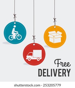 Delivery design over white background, vector illustration.