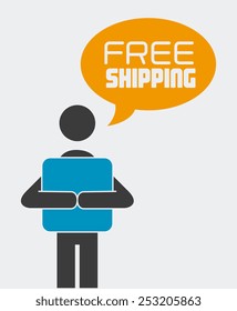 Delivery design over white background, vector illustration.