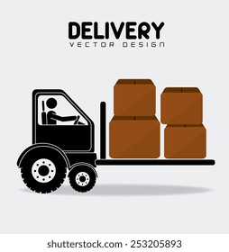 Delivery design over white background, vector illustration.