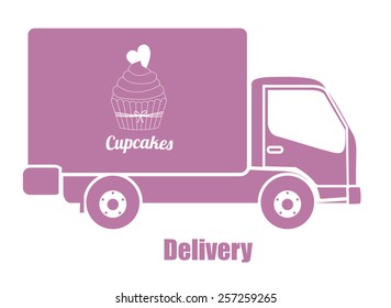 Delivery design over white background, vector illustration.