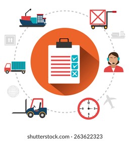 Delivery design over white background, vector illustration.
