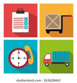 Delivery design over white background, vector illustration.