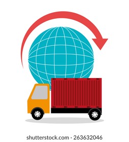 Delivery design over white background, vector illustration.