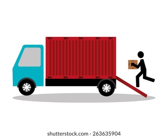 Delivery design over white background, vector illustration.