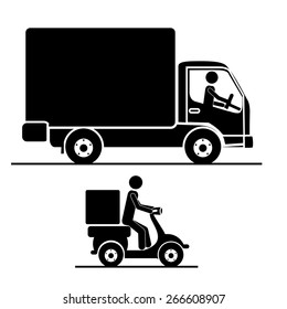 Delivery design over white background, vector illustration