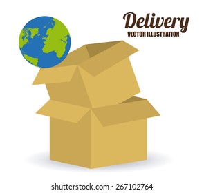 Delivery design over white background, vector illustration