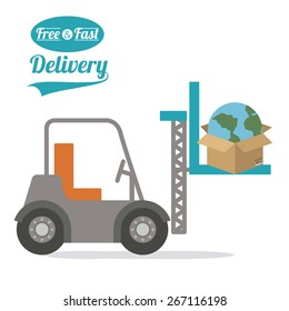 Delivery design over white background, vector illustration