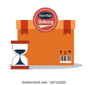 Delivery design over white background, vector illustration