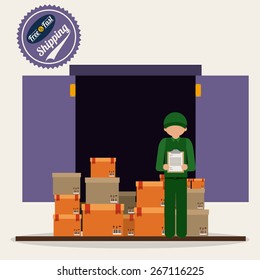 Delivery design over white background, vector illustration