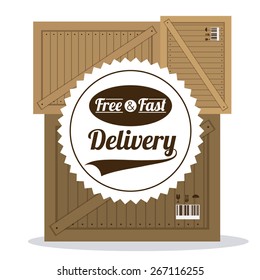 Delivery design over white background, vector illustration