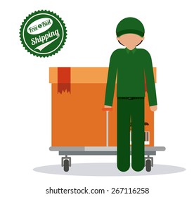 Delivery design over white background, vector illustration